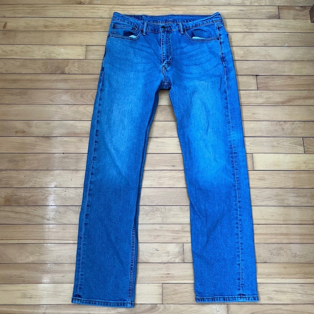Levis 505 Regular Fit Straight Leg Mens Jeans 36x34 Medium Wash Blue 00505-1471
